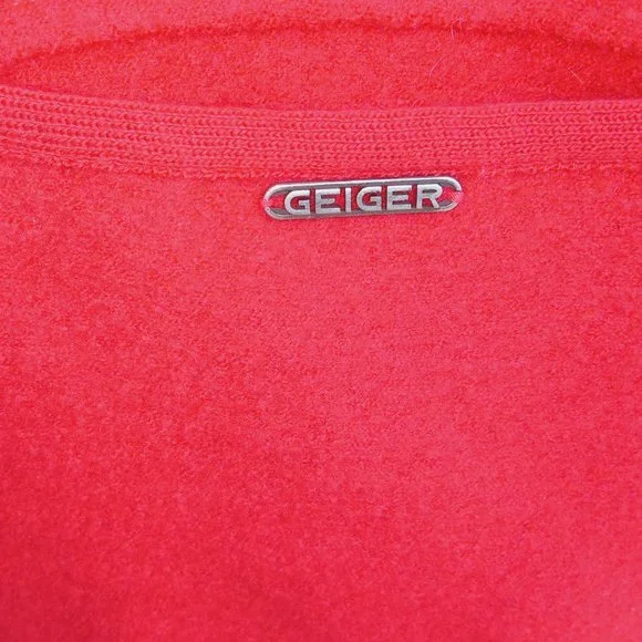 Geiger pure wool made in Austria red button down cardigan - Picture 3 of 8